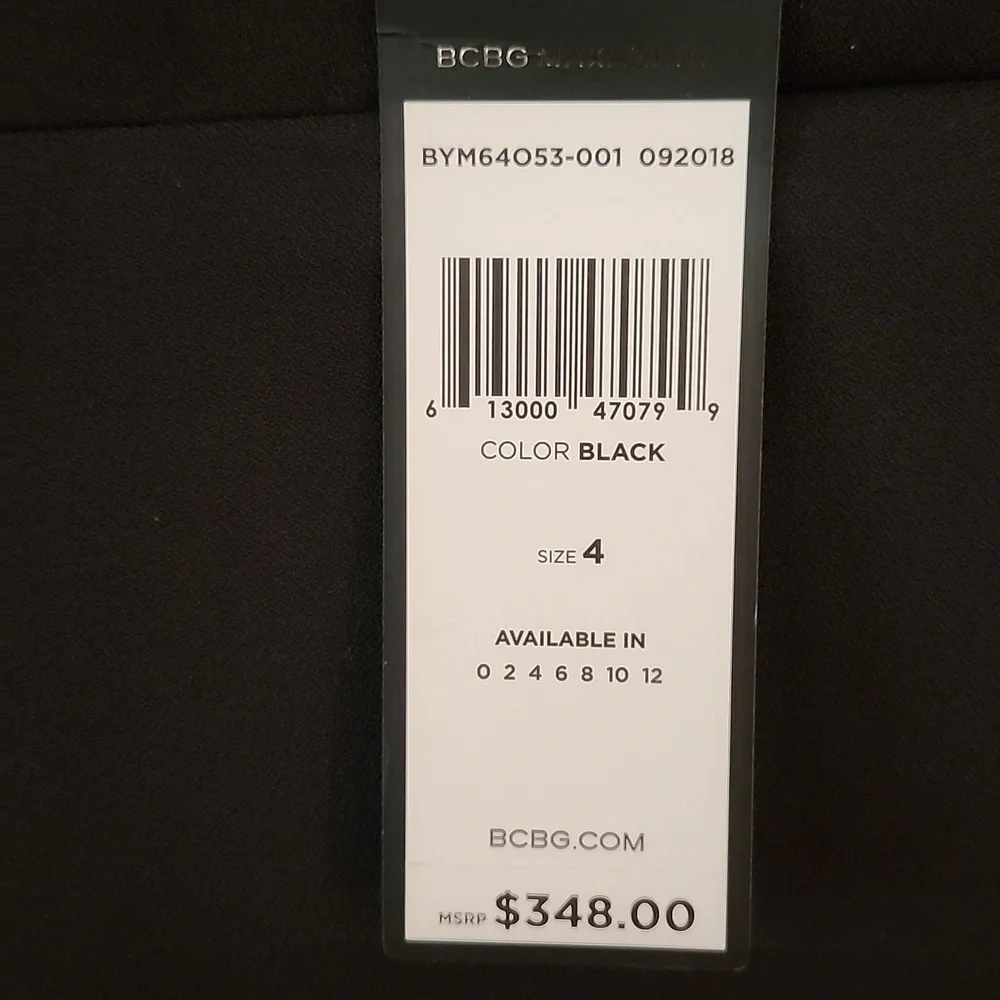 BCBGMaxAzria Black High Low prom Formal Dress NWT 4 - Picture 7 of 12